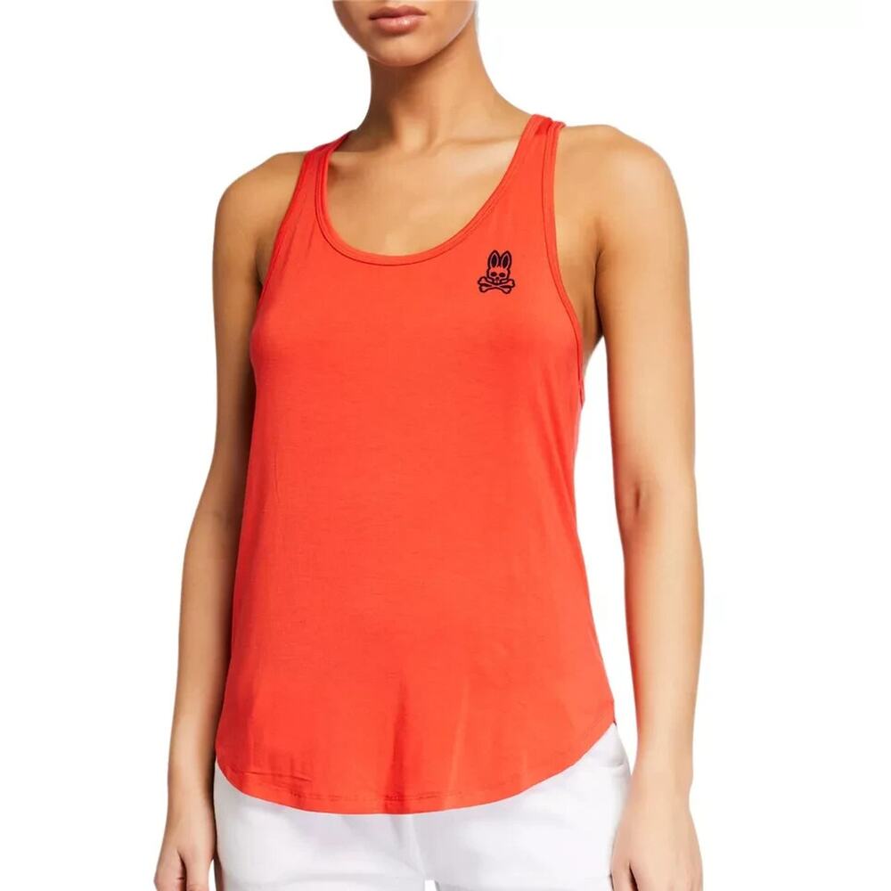 Psycho Bunny Womens Brilliant Red Modal Racerback Tank Top LPB4016 Size S NEW